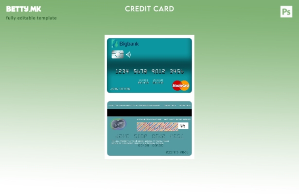 Модерен стил шаблон за мастеркарти на Estonia Bigbank